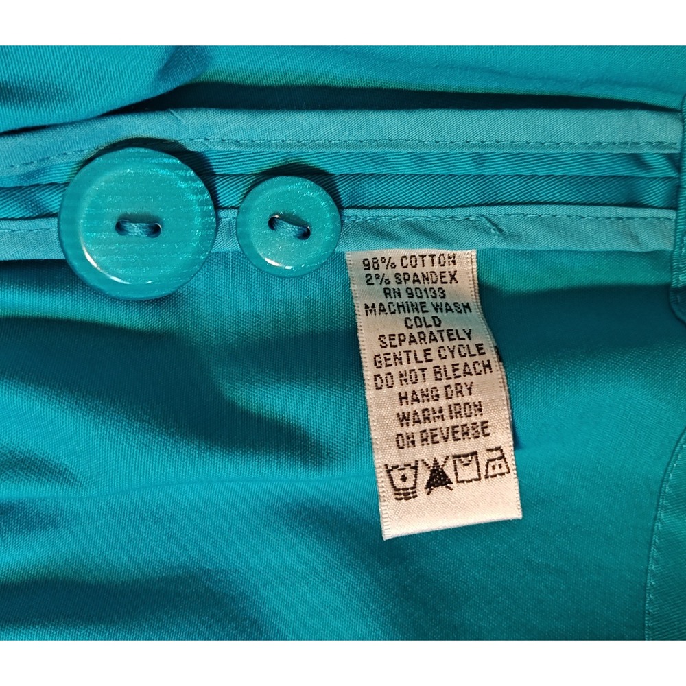 Joan Rivers Jacket Womens Small Teal Blue Cinched Waist 3/4 Sleeve A89526 - Picture 7 of 12